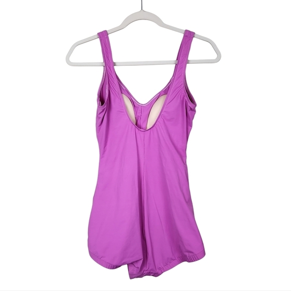 Maxine of Hollywood Pink Ruched One Piece Swimsuit Women's Size 12 - Picture 3 of 6